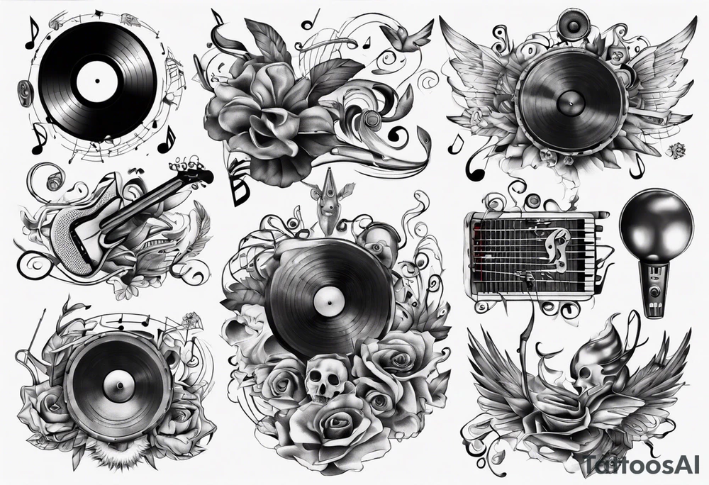 music sound tattoo idea
