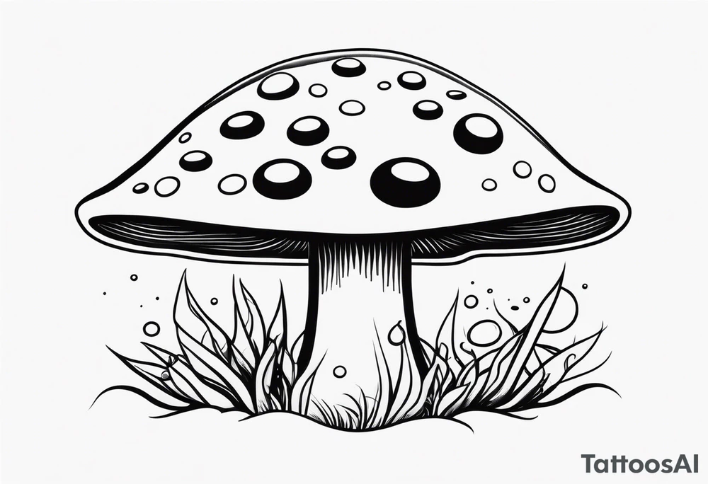 mushroom and eyes tattoo idea