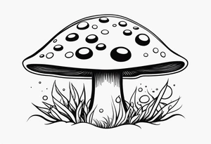 mushroom and eyes tattoo idea