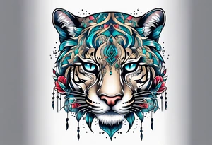 puma stalking tattoo idea