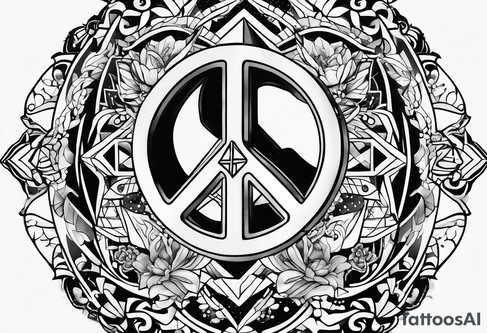 Peace and panic tattoo idea