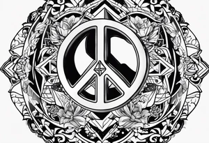 Peace and panic tattoo idea