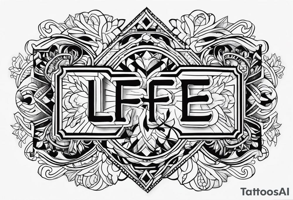 The words “life’s a mess” tattoo idea