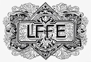 The words “life’s a mess” tattoo idea