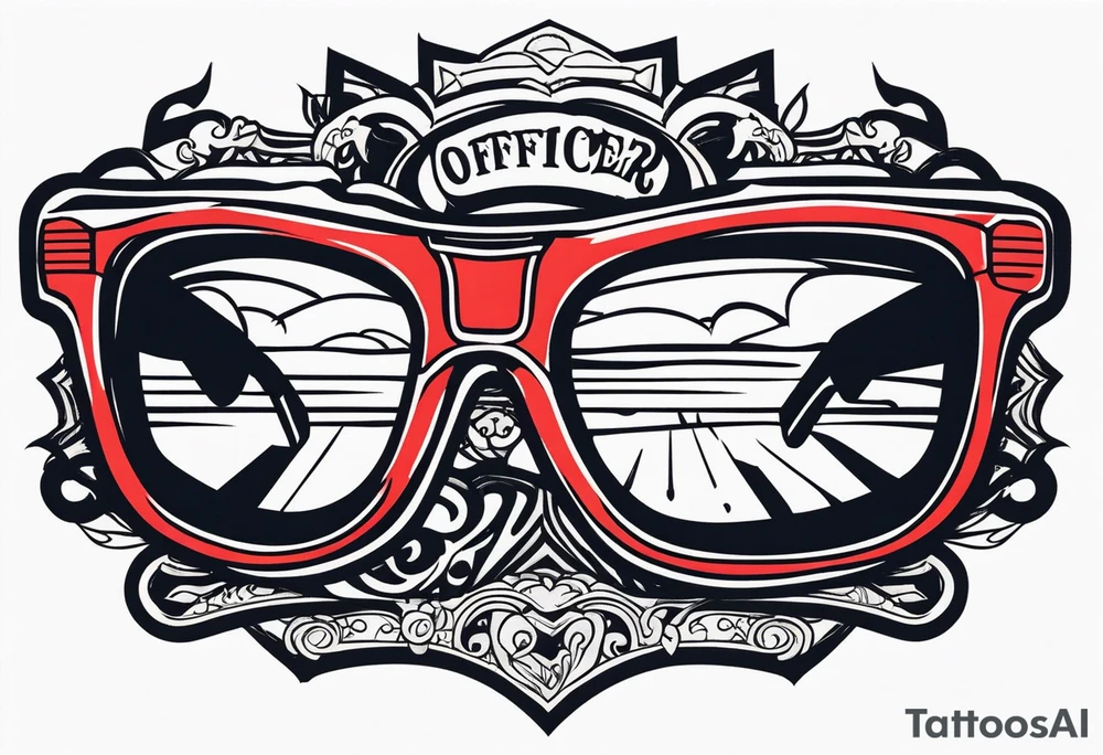 Officer Sunglasses tattoo idea