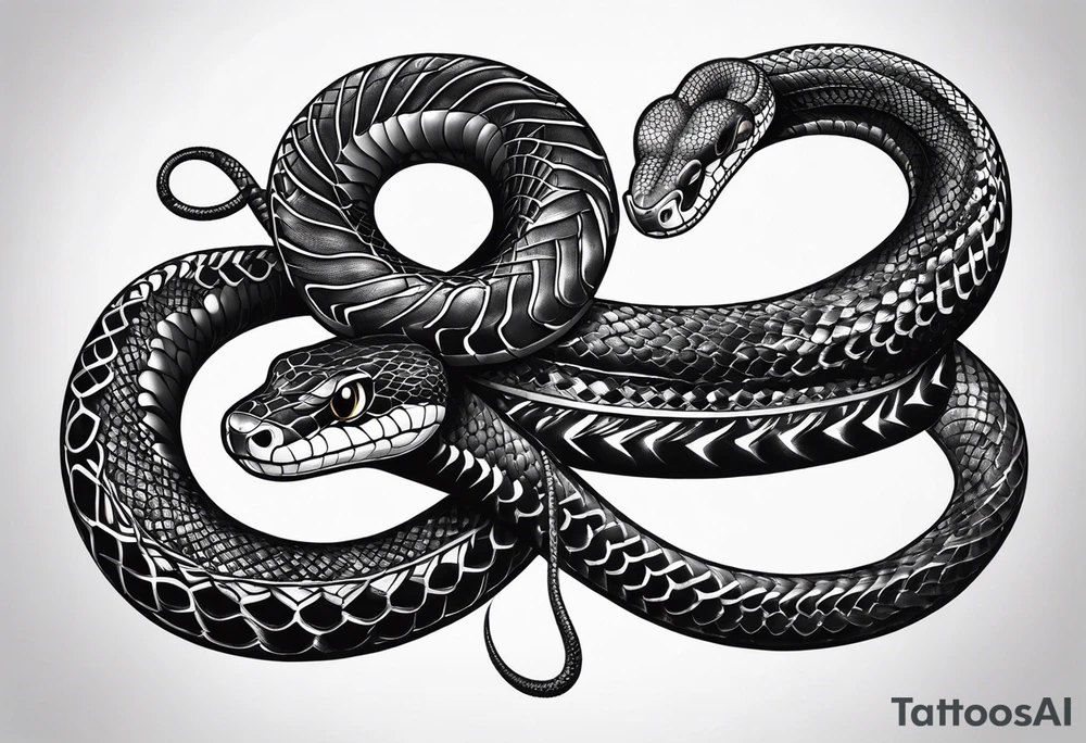 Black snake tattoo idea