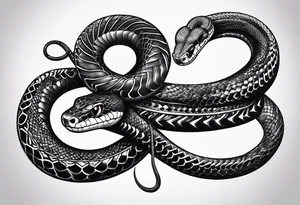 Black snake tattoo idea