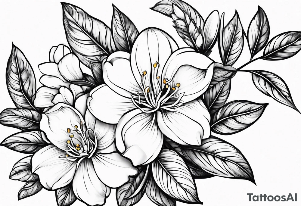 Jasmine flower mini for girls tattoo idea