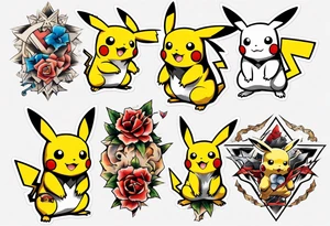 Pikachu pokemon tattoo idea