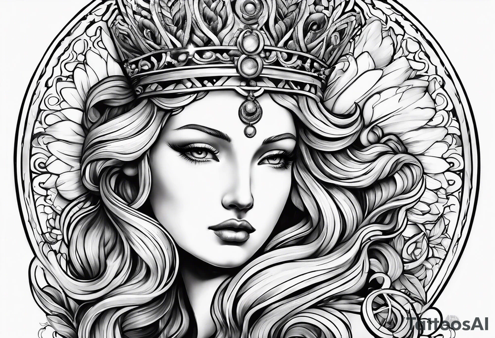 Venus the goddess naked tattoo idea