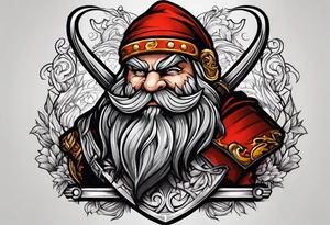 fighting dwarf tattoo idea