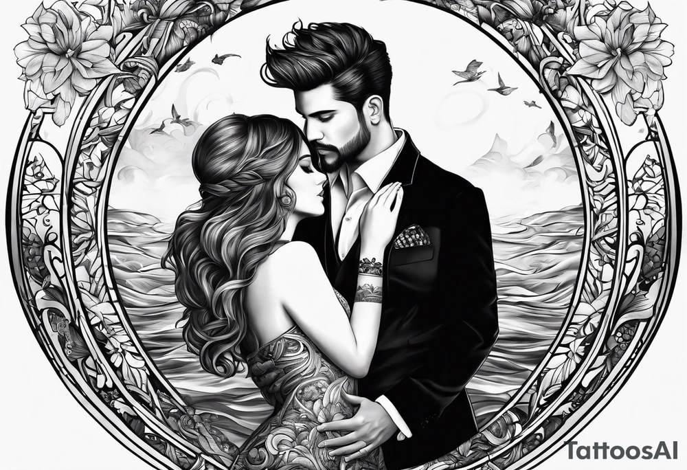 Represente la distance entre 2 personnes qui s aiment dans une goutte d eau tattoo idea