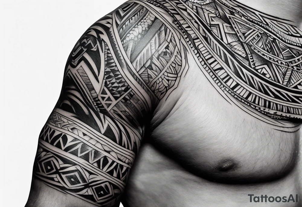 small thin tribal bicep wrap tattoo idea