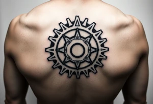 tribal bicycle cog with more pointed teeth tattoo idea
