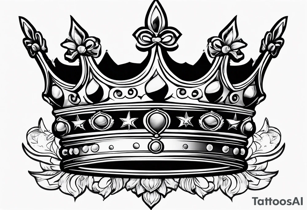 Crown face tattoo idea