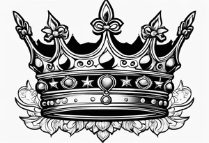 Crown face tattoo idea
