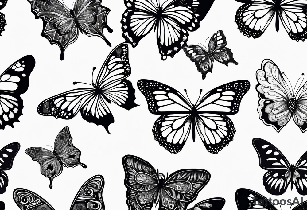Butterflies tattoo idea