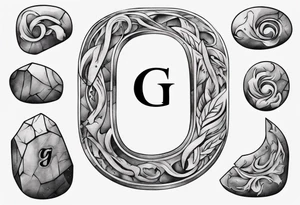 Stone with letter g, cool tattoo idea