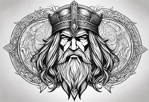 odin face no helmet tattoo idea