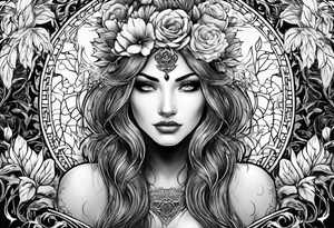 mother nature tattoo idea