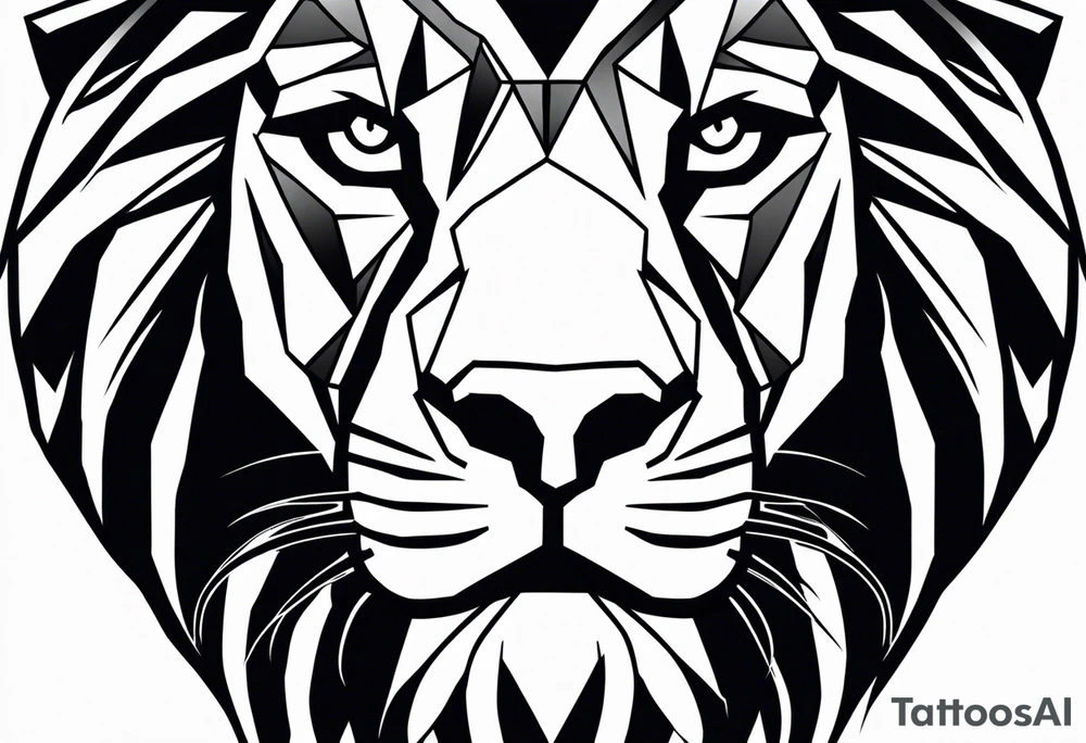 Lion angry tattoo idea