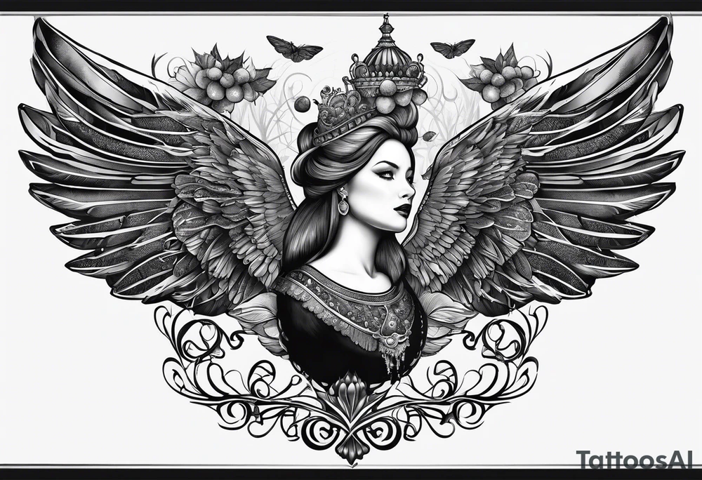 Dolly, acorn, wings tattoo idea
