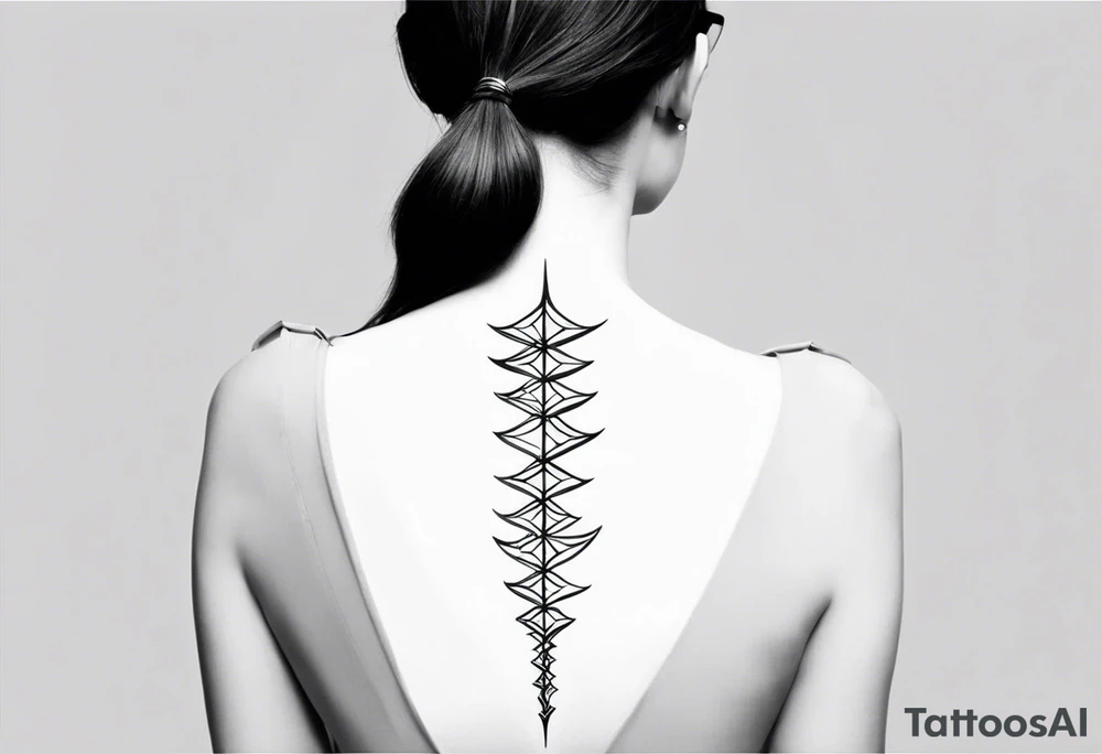 women’s spine tattoo tattoo idea