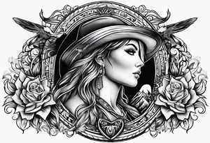 Western genre movie half sleeve tattoo tattoo idea