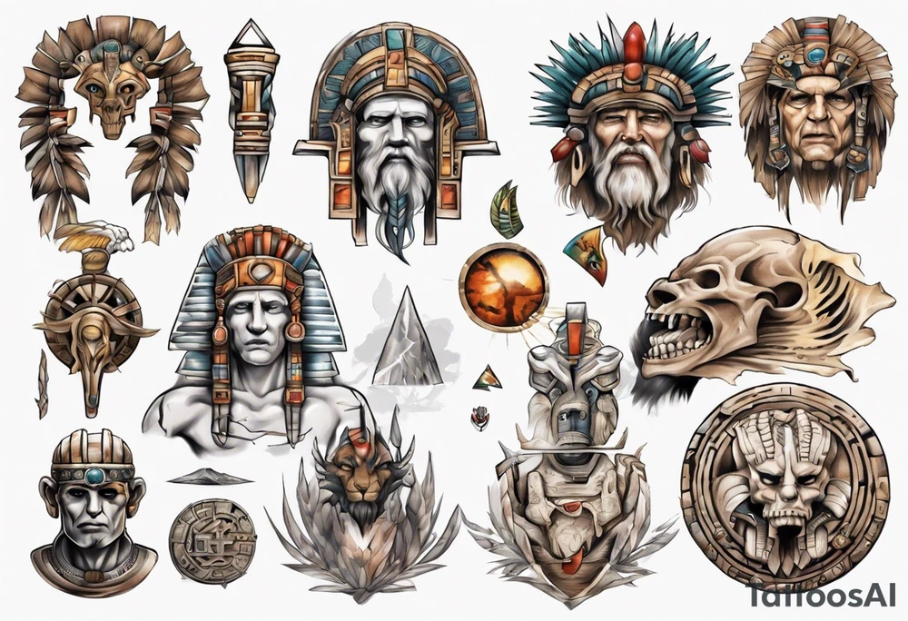Ancient civilization tattoo idea