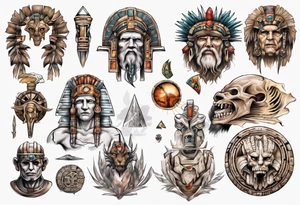 Ancient civilization tattoo idea