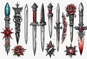 Stab wound dagger tattoo idea