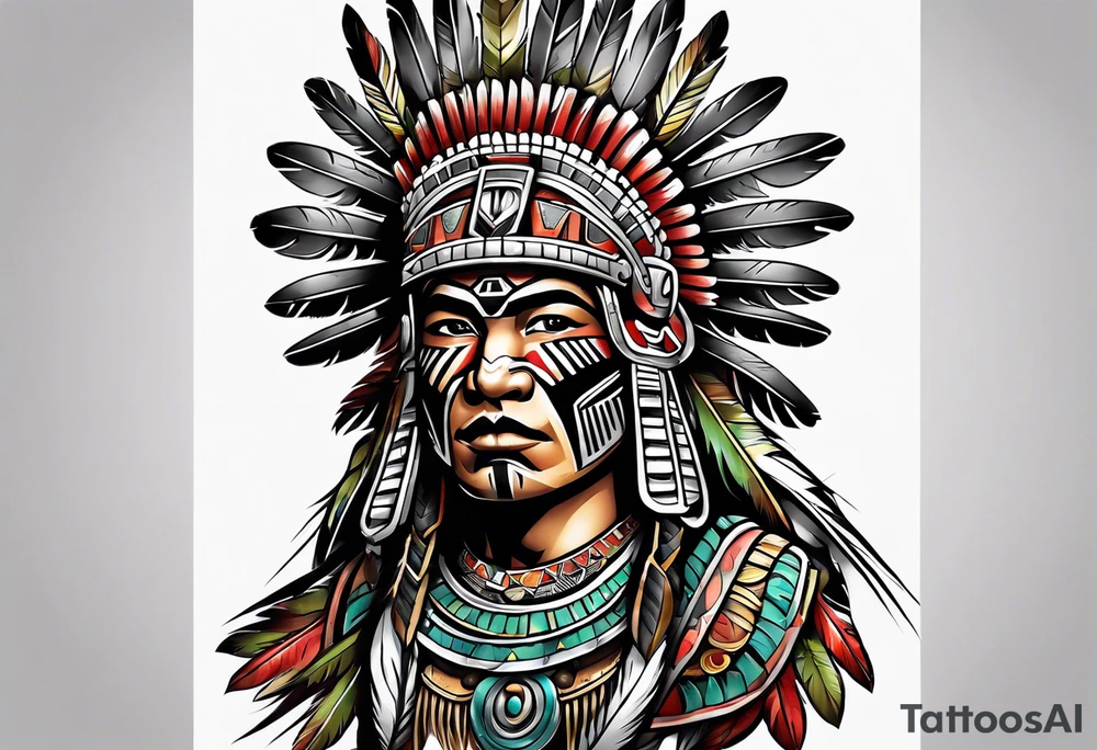 Aztec warrior tattoo idea