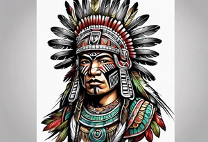 Aztec warrior tattoo idea