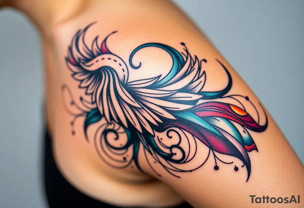 A tatuagem deve expressar força, liberdade e conexão com a multiplicidade da vida, incorporando elementos abstratos e fluidos, com linhas que sugiram movimento e transformação contínua. Evite clichês e busque um design original e significativo. tattoo idea