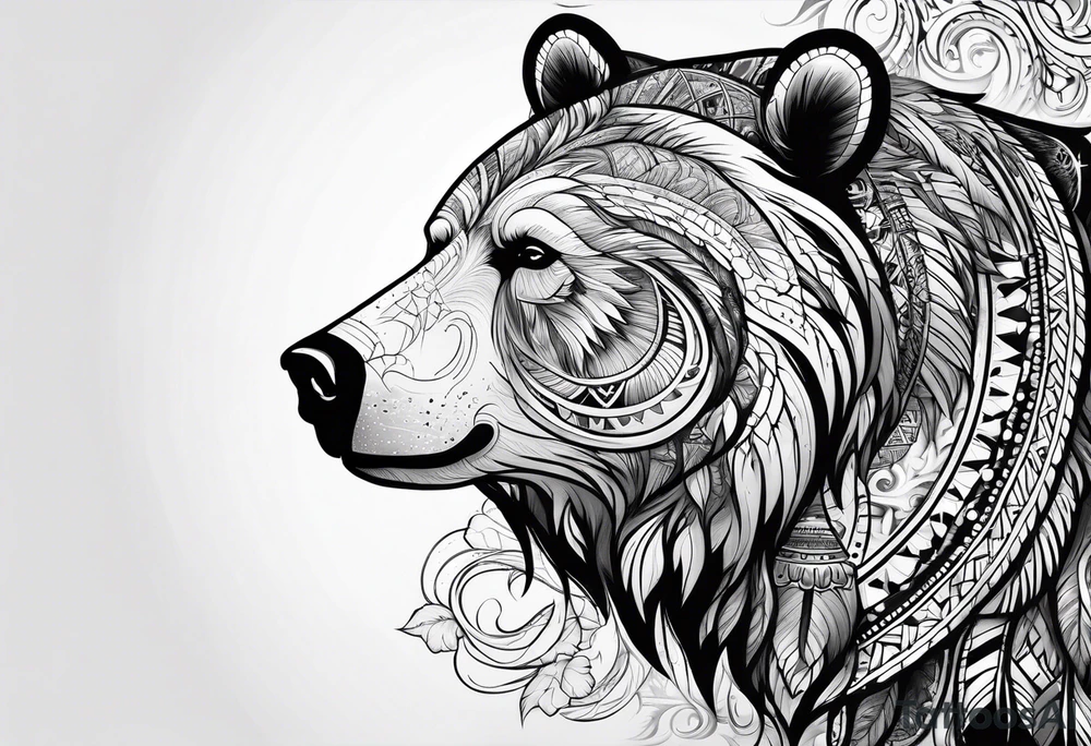 Cosmic bear tattoo idea