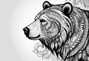 Cosmic bear tattoo idea