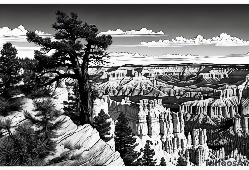 Bryce canyon national park, forearm tattoo idea