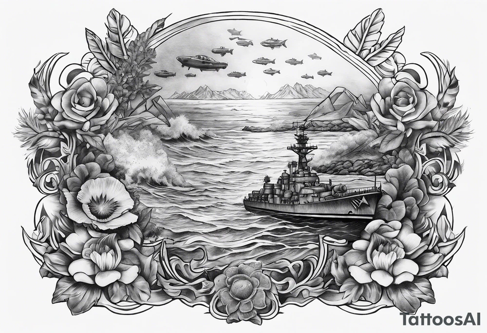 Ww2 memorial reef tattoo idea