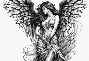Fallen angel tattoo idea