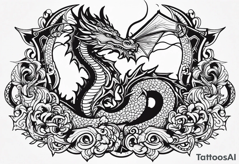 Alas de dragon tattoo idea