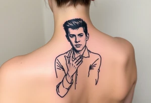 Rick Astley Never Gonna Give You Up Shaking Hands Left to Right Dance Pose tattoo idea