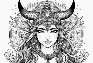 Taurus goddess tattoo idea