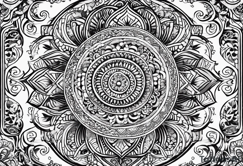 henna sleeve tattoo idea