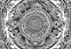 henna sleeve tattoo idea