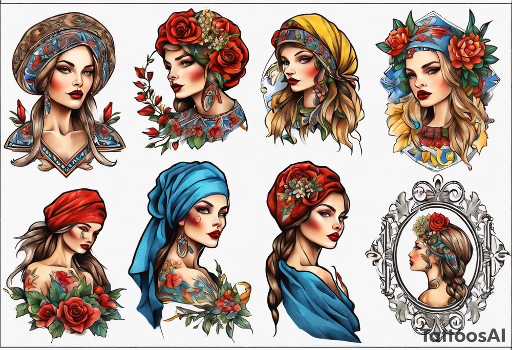 Beautiful Ukrainian Woman Forward tattoo idea