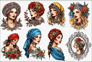 Beautiful Ukrainian Woman Forward tattoo idea