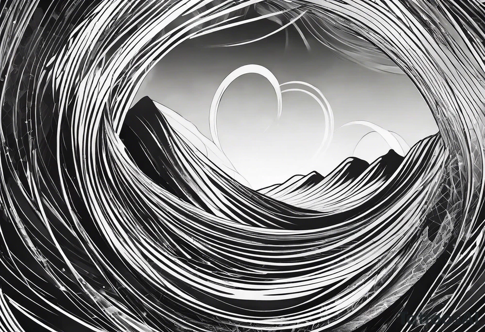 electromagnetic wave, diffraction phenomena, physics tattoo idea