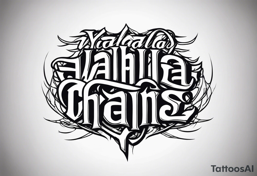 Valhalla chains barb wire tattoo idea