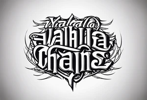 Valhalla chains barb wire tattoo idea