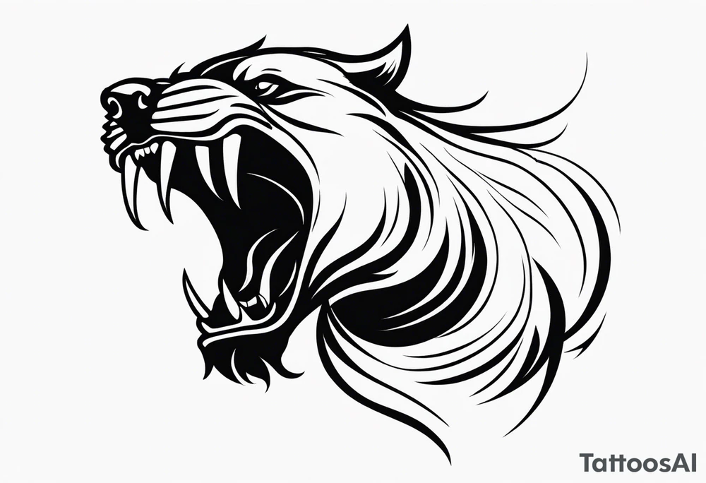 shadow beast with mouth open and smoke coming out tattoo idea shadow beast with mouth open and smoke coming out tattoo idea